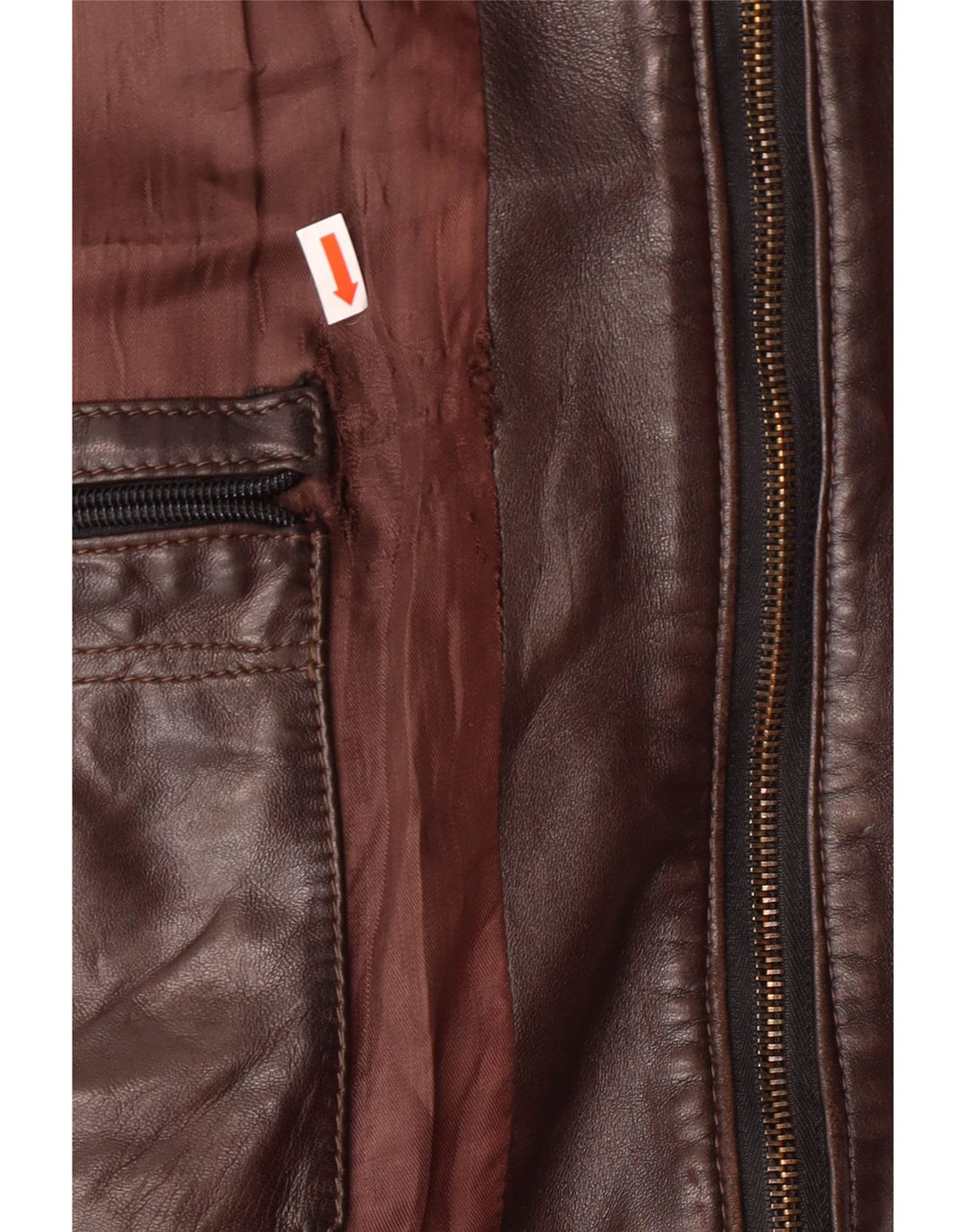 Giacca in pelle da uomo VINTAGE UK 38 Marrone medio