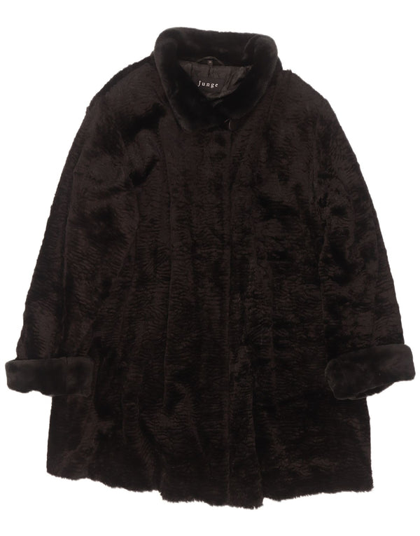 Soprabito da donna in pelliccia sintetica Junge UK 22 3XL Rayon nero