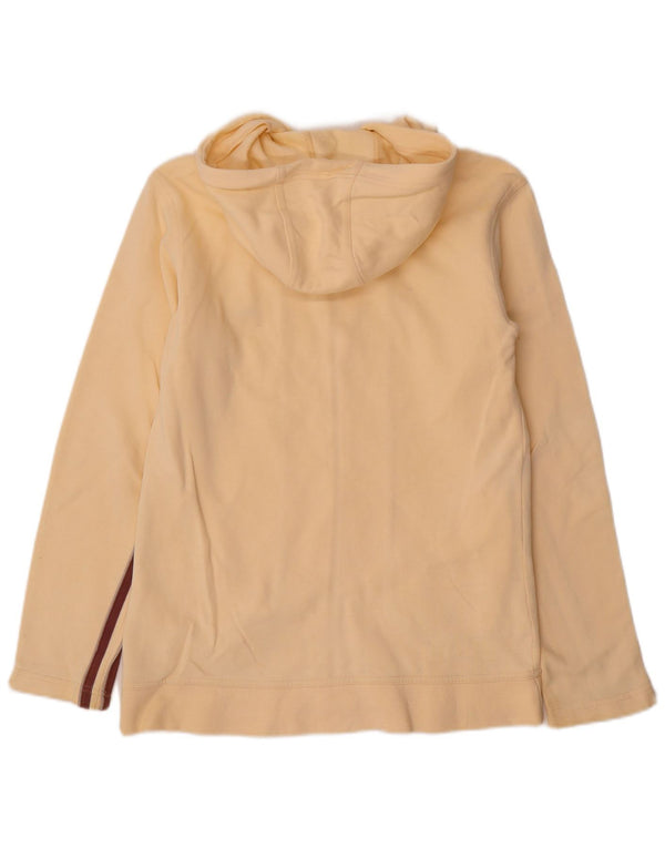 Maglione con cappuccio e zip da donna ADIDAS UK 10 piccolo cotone giallo