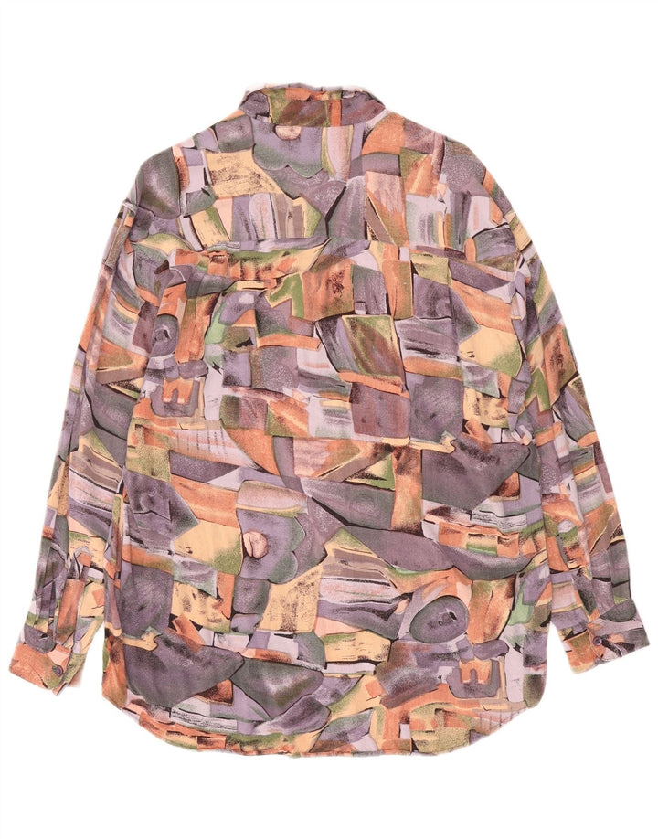 Camicia da uomo vintage grande patchwork multicolore