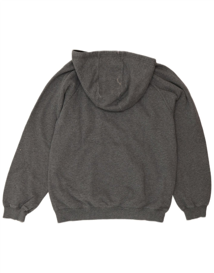 Felpa con cappuccio grafica da uomo Adidas Small in cotone grigio