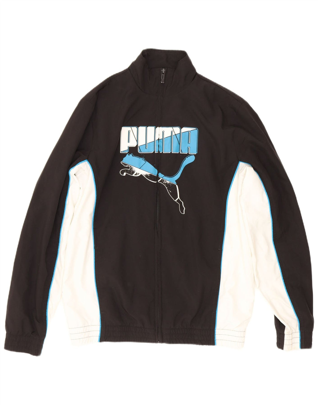 Giacca da tuta grafica da ragazzo Puma 13-14 anni Colorblock nera