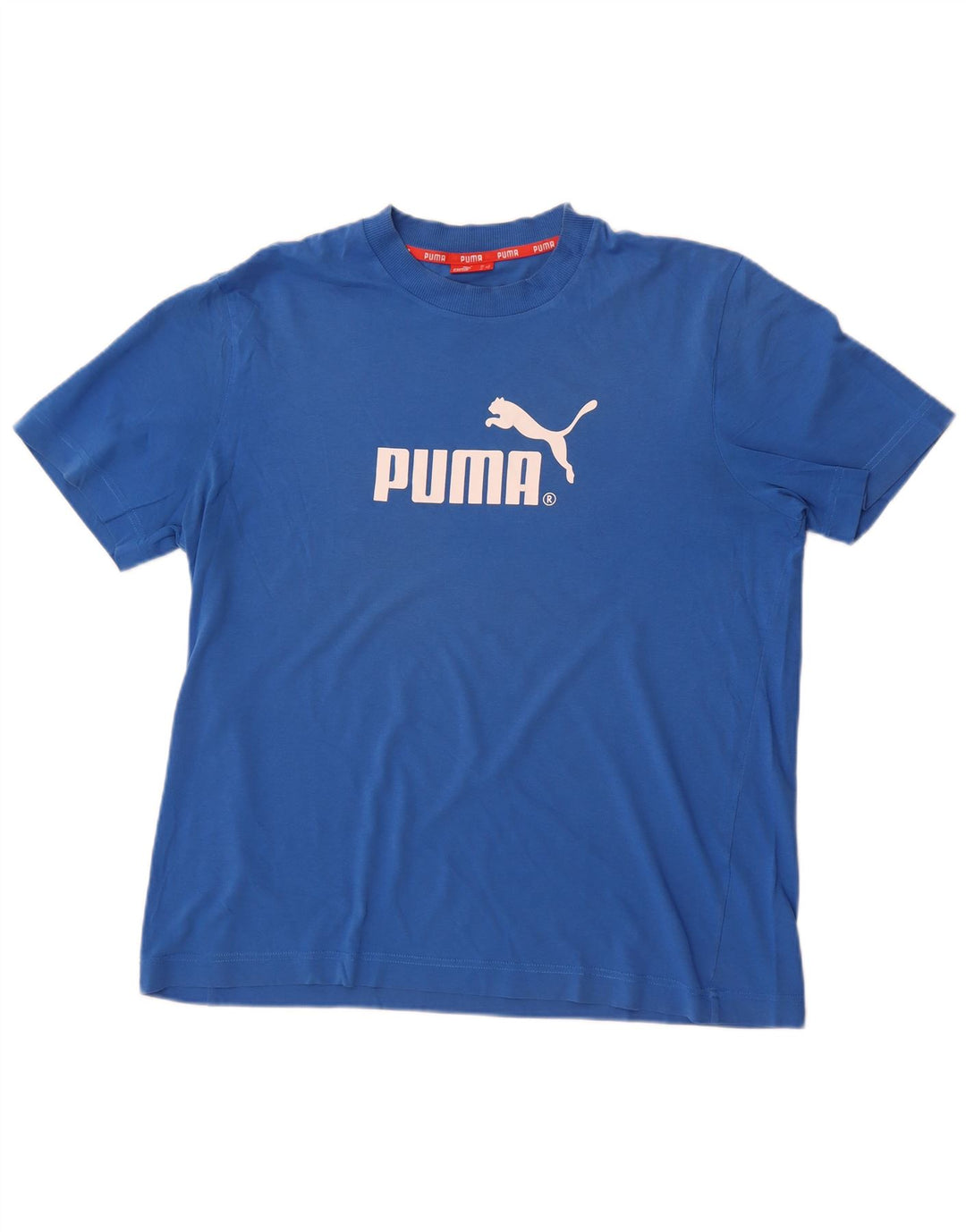 T-shirt grafica da uomo Puma grande in cotone blu