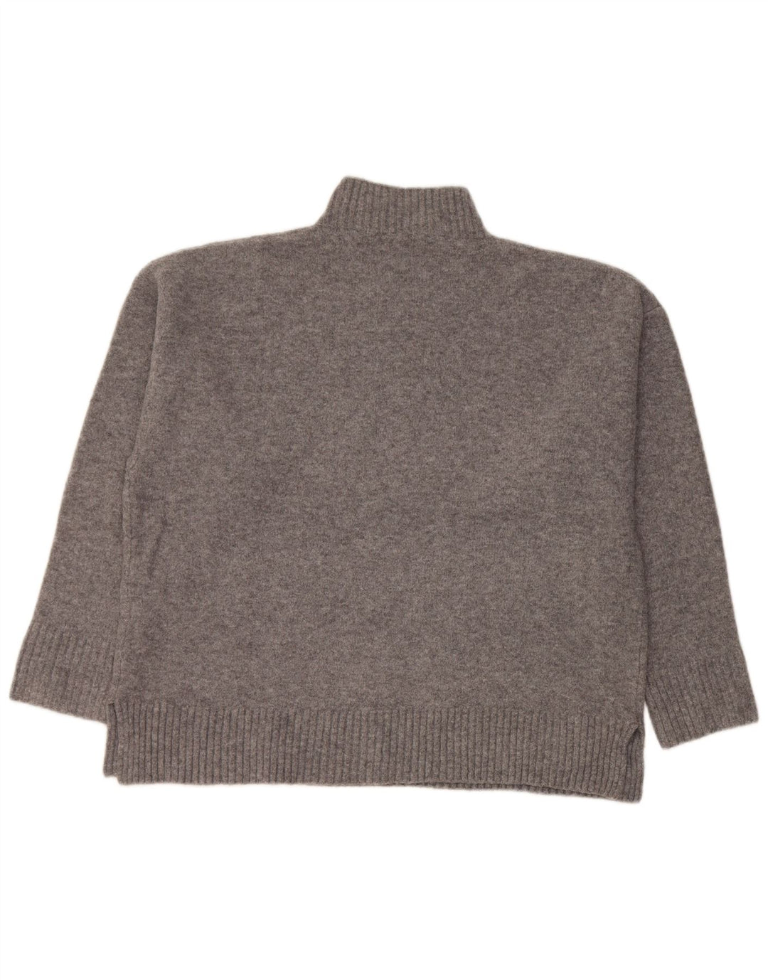 Maglione maglione oversize con collo dolcevita da donna Zara UK 10 piccolo acrilico grigio