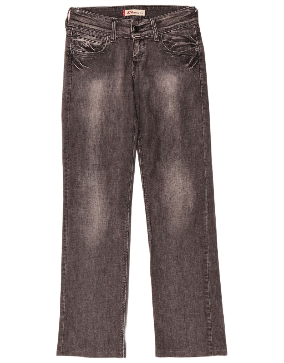 Jeans dritti Levi's 570 da donna W27 L31 cotone grigio