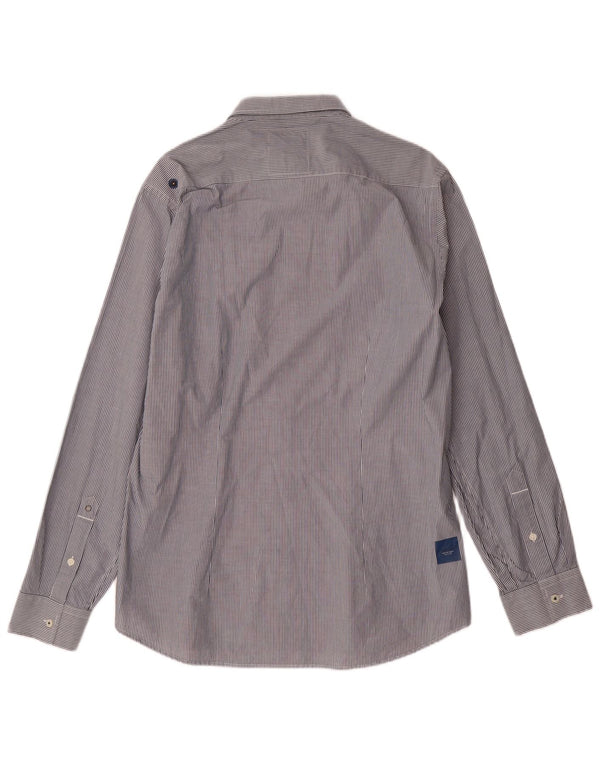 Camicia da uomo G-Star XL in cotone gessato blu navy