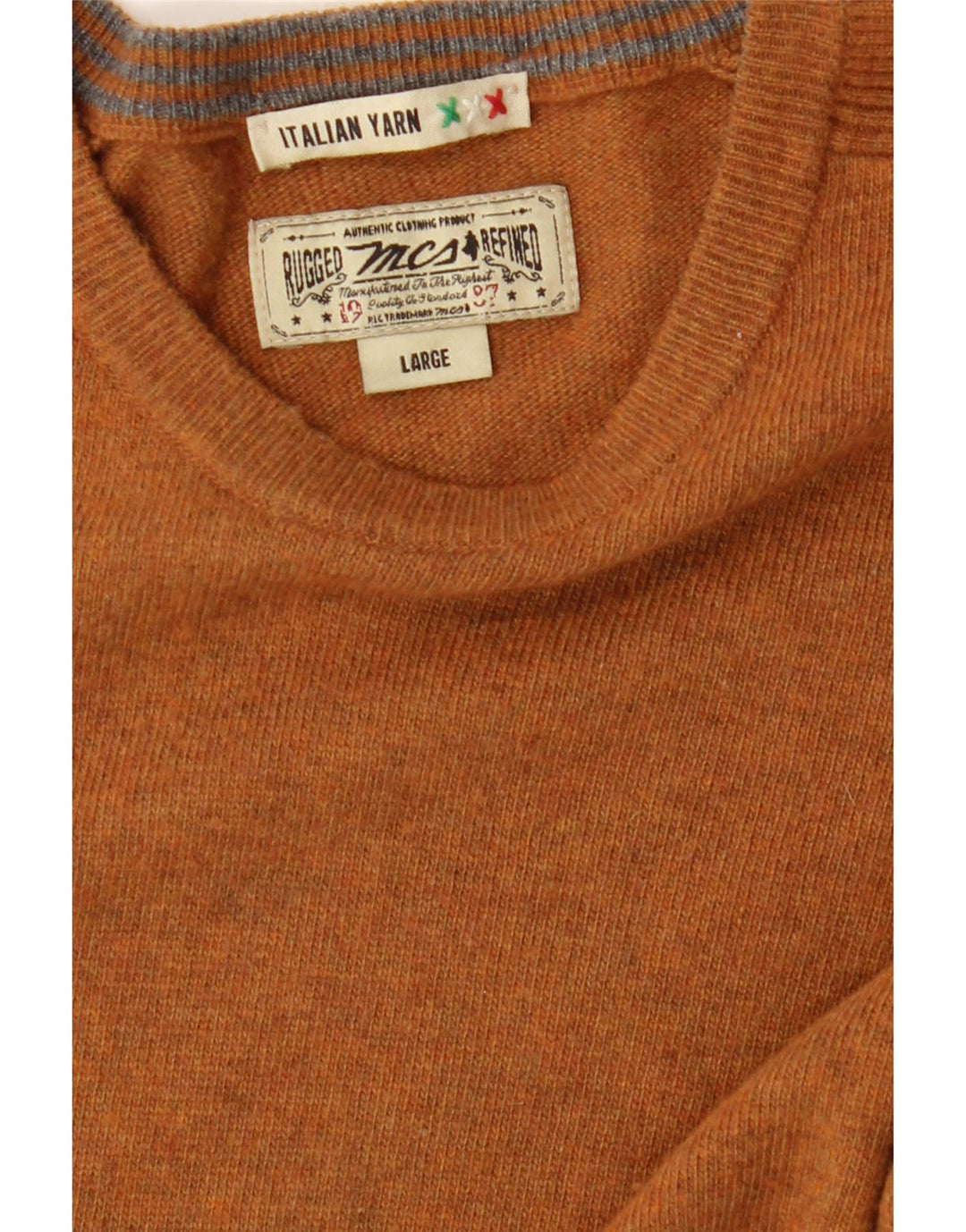 MARLBORO CLASSICS Womens Crew Neck Jumper Sweater UK 14 Large Brown Vintage Marlboro Classics and Second-Hand Marlboro Classics from Messina Hembry 