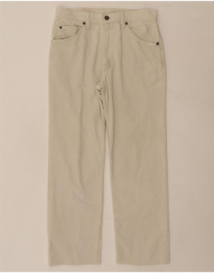 LEVI'S Mens Straight Corduroy Trousers W32 L27 White Vintage Levi's and Second-Hand Levi's from Messina Hembry 