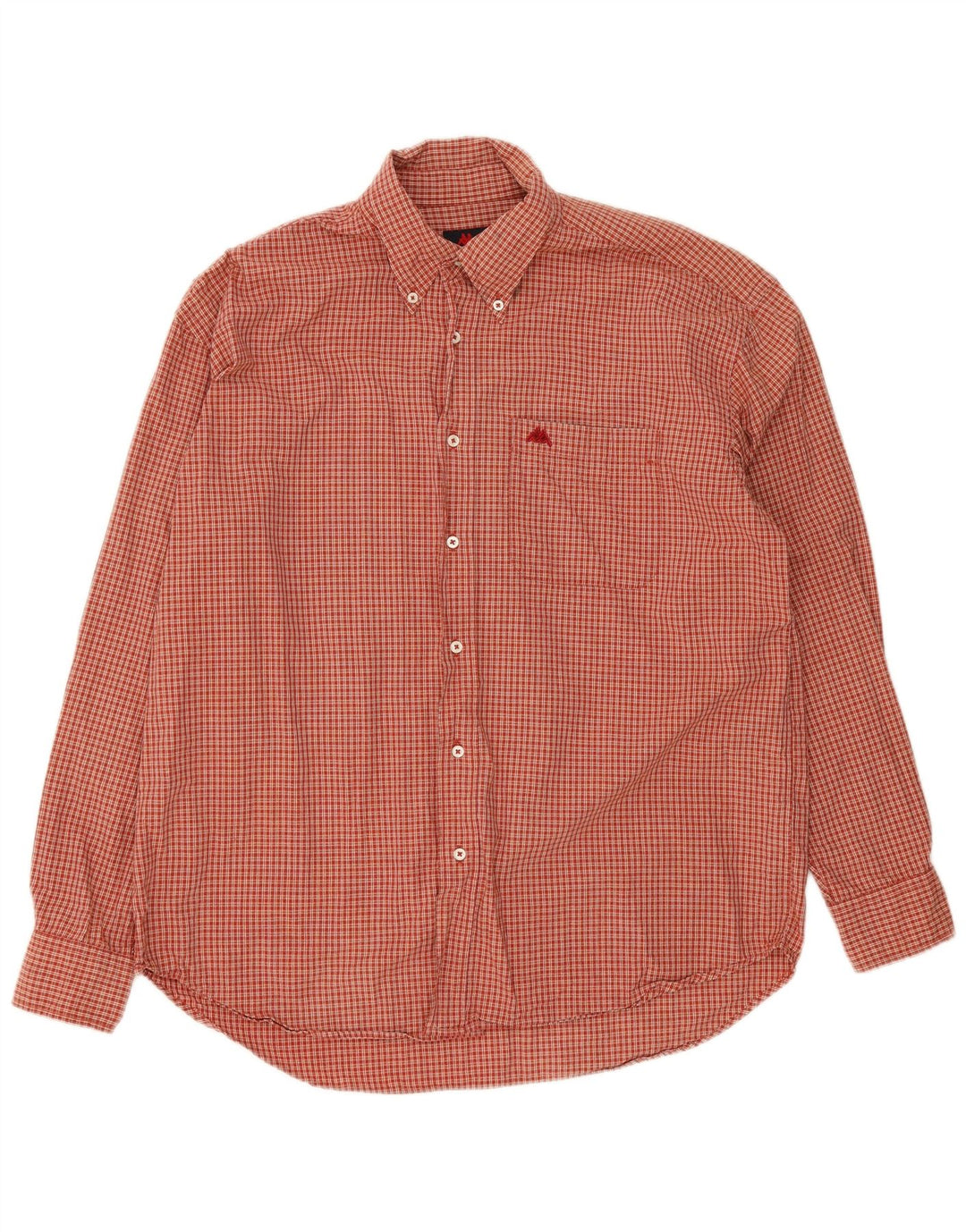Camicia Kappa da uomo grande in cotone a quadretti rossi