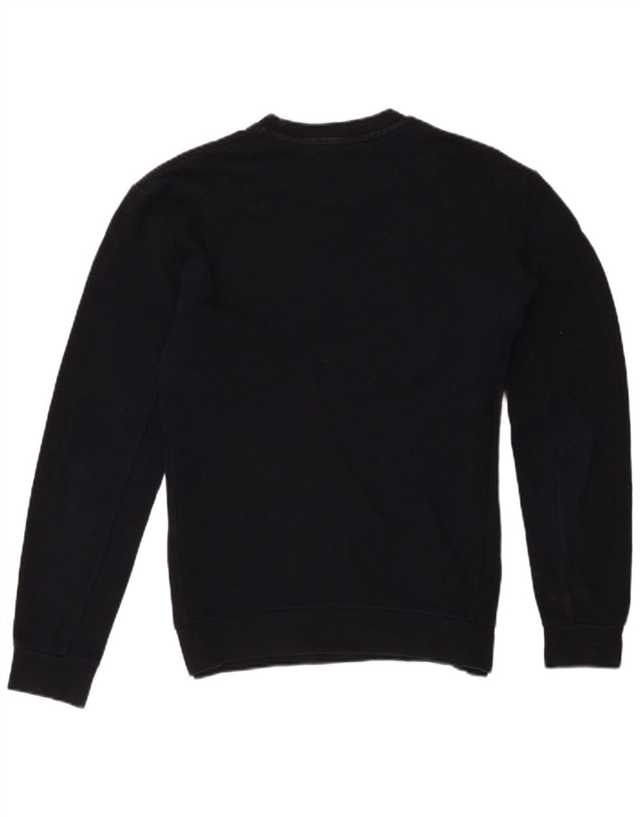 Felpa Zara da uomo maglione grande in cotone blu navy