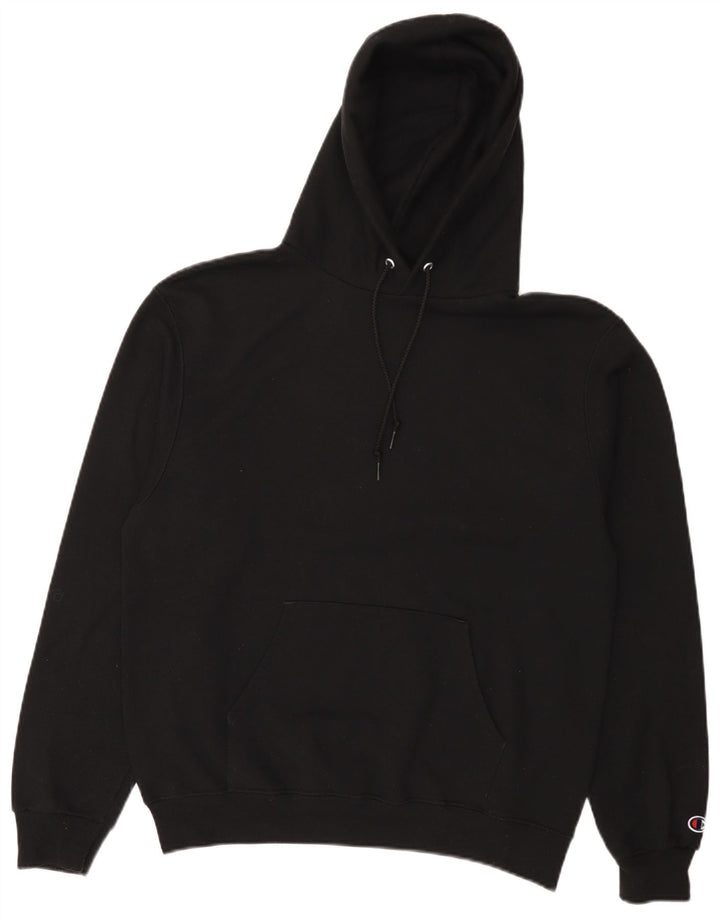 Felpa con cappuccio da uomo Champion, cotone nero medio