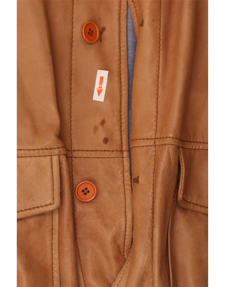 Giubbotto Bomber in Pelle Uomo Conbipel IT 56 2XL Marrone