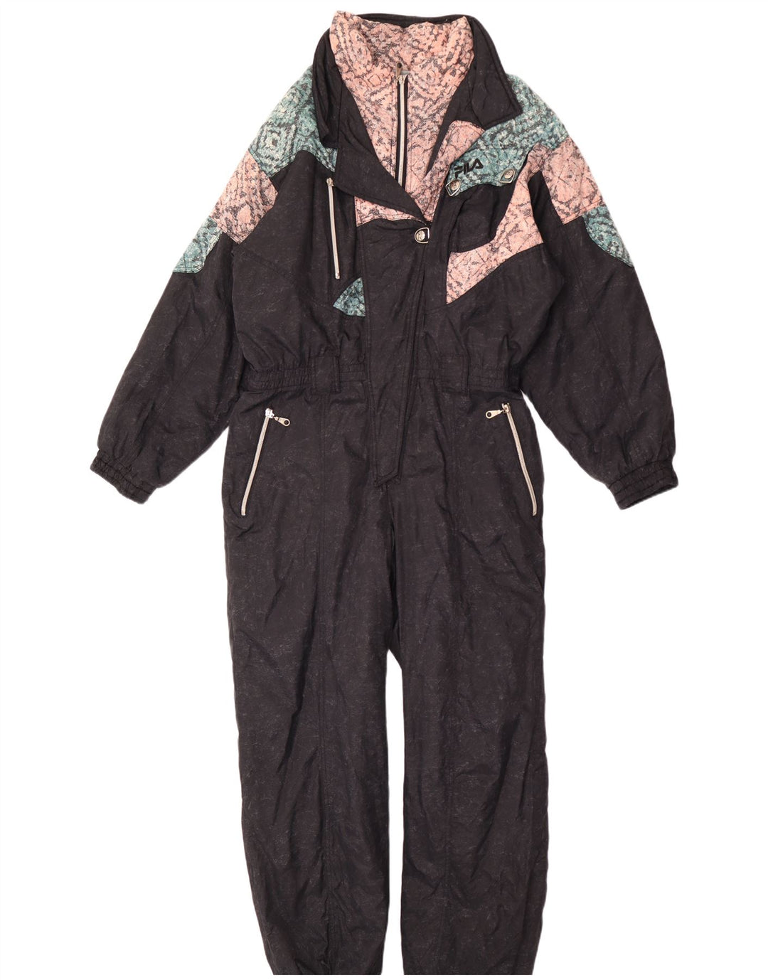 Tuta da sci da donna Fila IT 48 XL Colorblock nera
