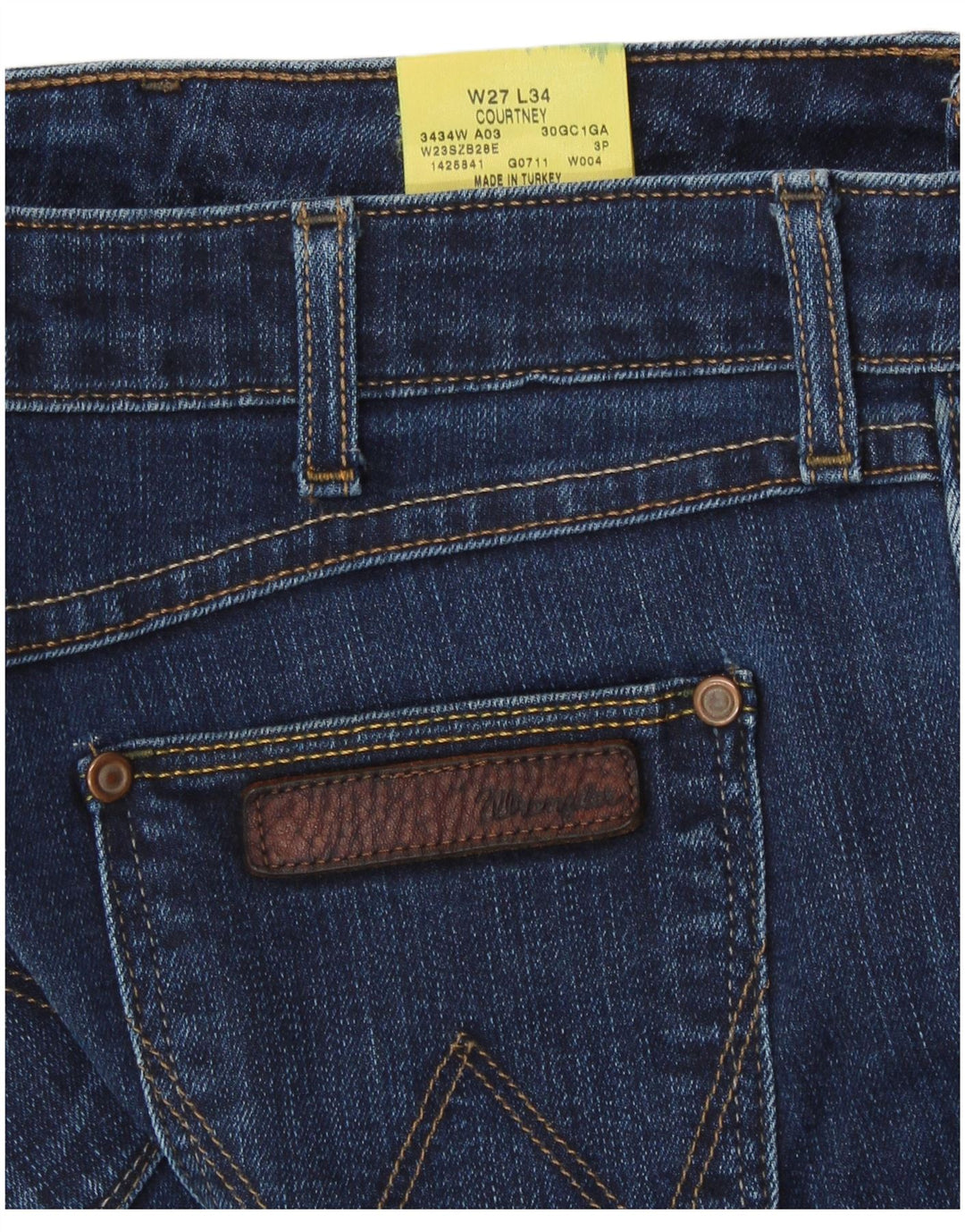 Jeans slim da donna WRANGLER W27 L31 cotone blu