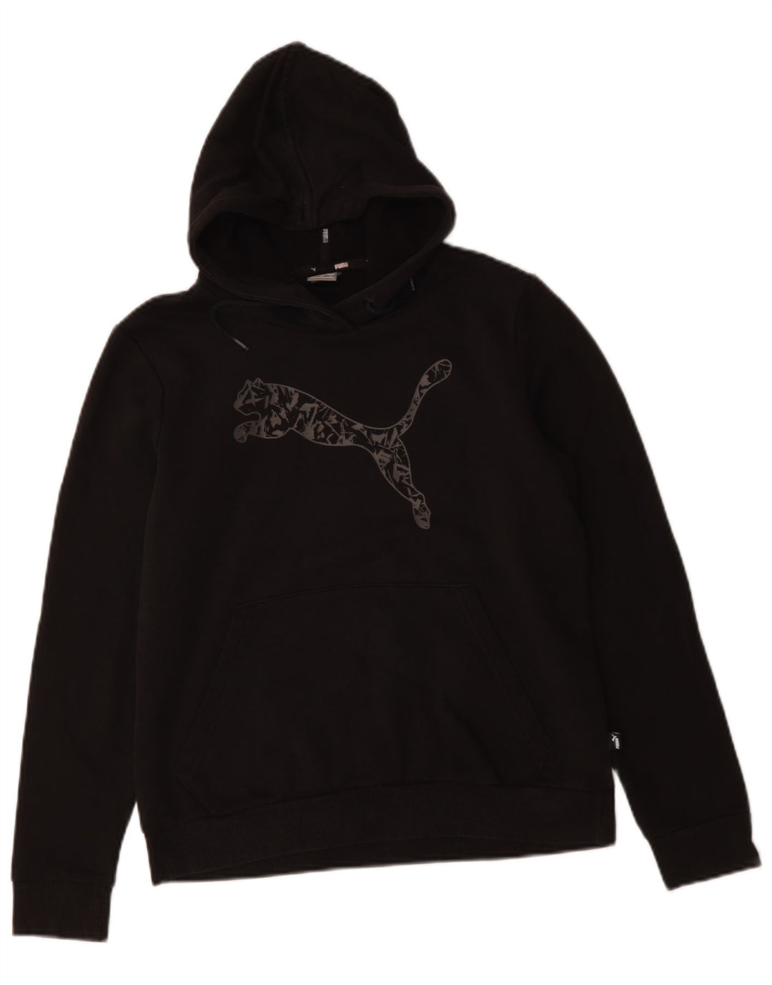 Felpa con cappuccio grafica PUMA da donna UK 16 grande cotone nero