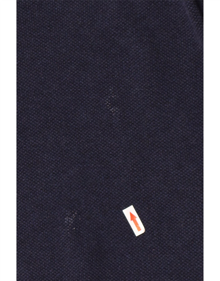 Maglione da uomo con zip e collo John Lewis, grande, in cotone blu navy