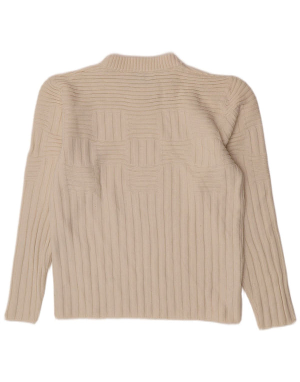 Maglione maglione girocollo da donna Bikkembergs UK 12 medio bianco sporco