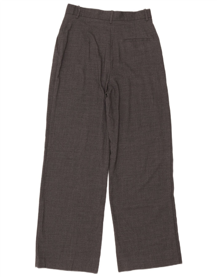 Pantaloni chino a gamba larga da donna Zara medi W28 L31 viscosa grigia