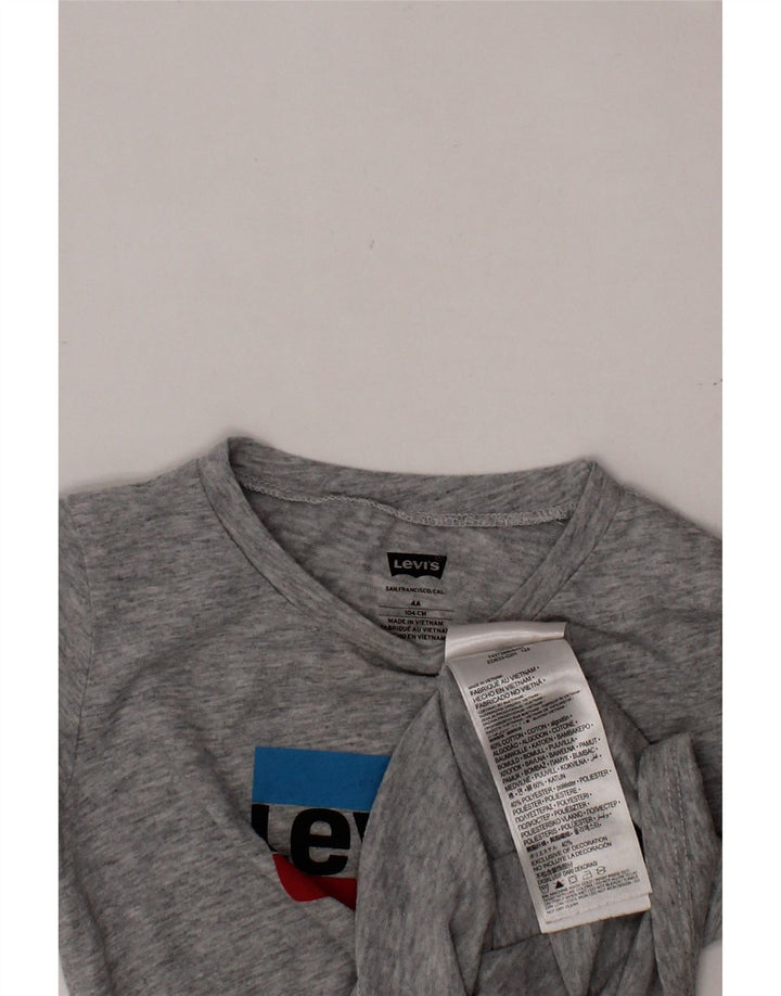 T-shirt grafica per bambina LEVI'S 3-4 anni in cotone grigio