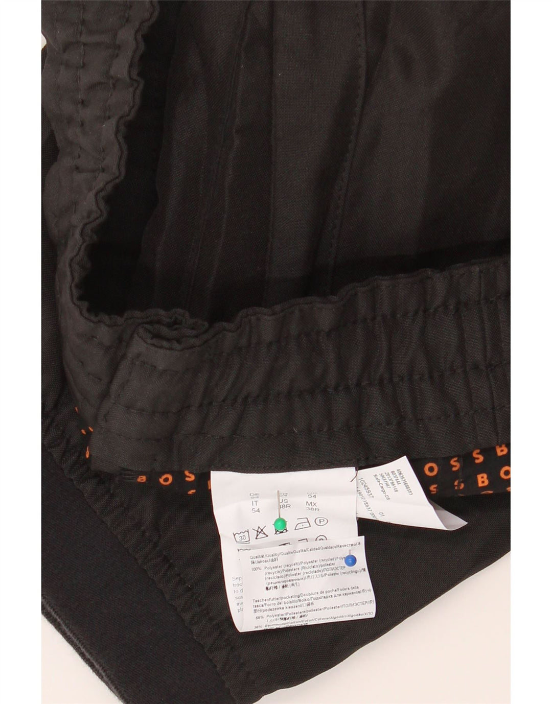 Pantaloni cargo da jogging da uomo Hugo Boss W34 L30 poliestere nero