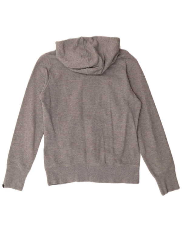 Maglione con cappuccio grafico NIKE da donna vestibilità standard UK 14 cotone grigio medio