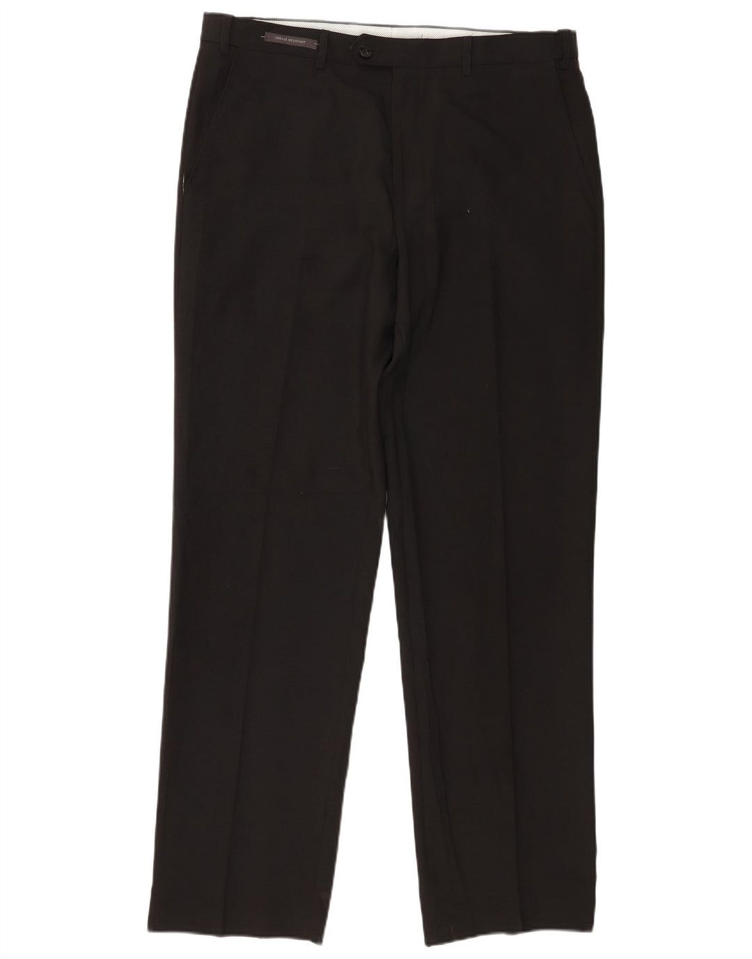 Pantaloni da abito vestibilità regolare da uomo Marks & Spencer W36 L31 poliestere nero