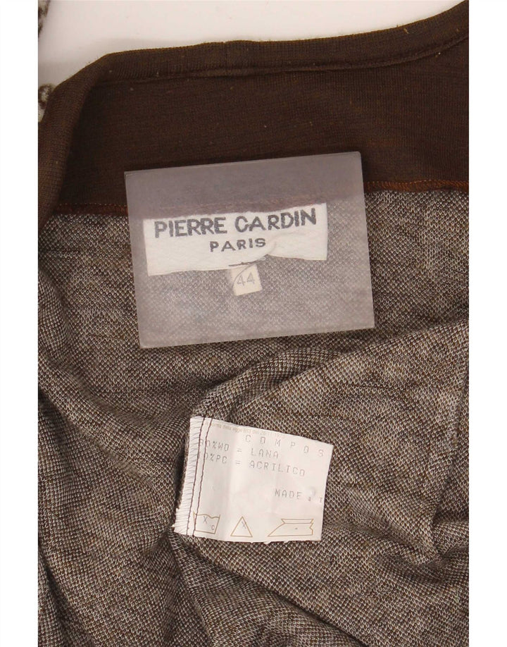 Gilet da donna Pierre Cardin IT 44 Lana con stampa animalier marrone medio