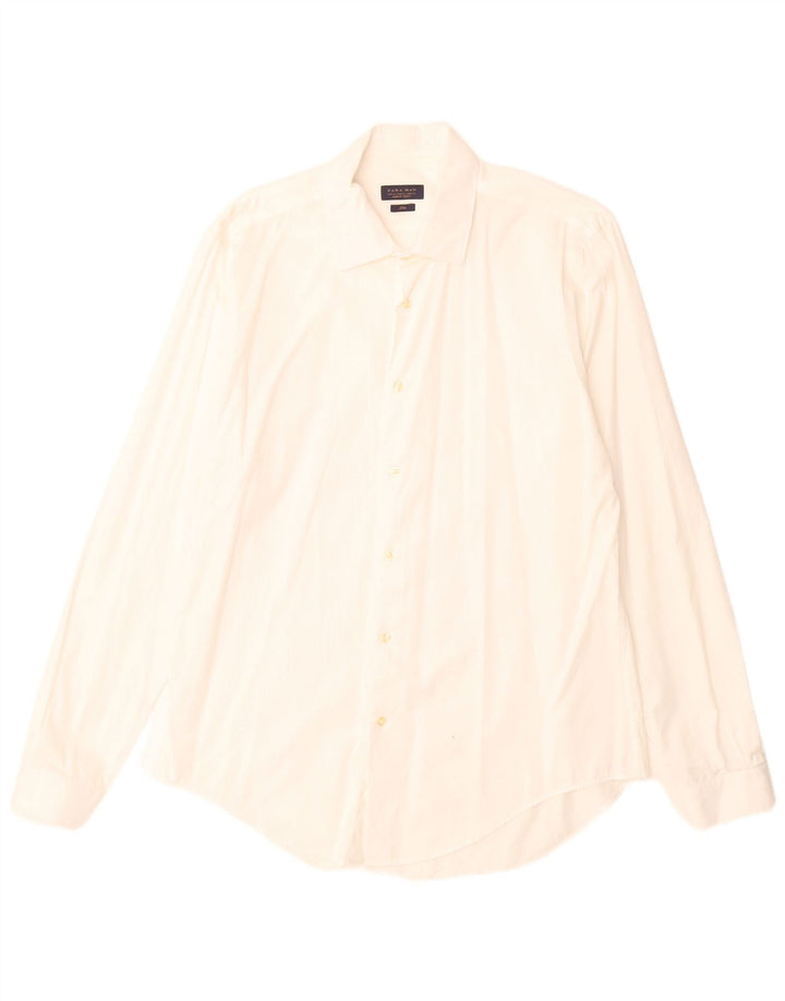 Camicia slim da uomo Zara XL bianca