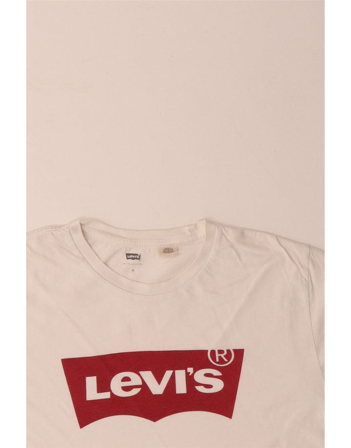 T-shirt grafica da uomo LEVI'S Top in cotone bianco sporco medio