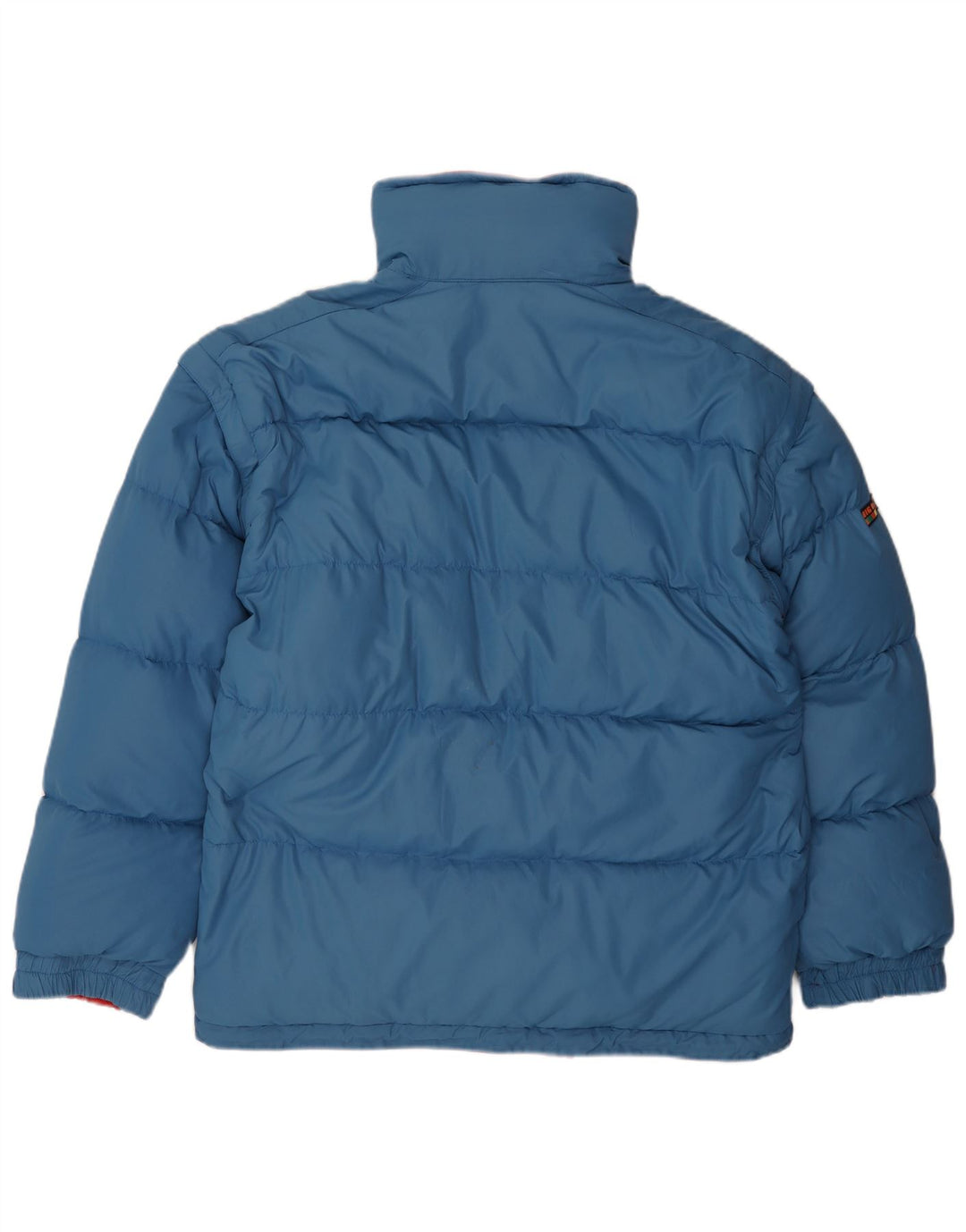 Giacca imbottita reversibile dal taglio ampio da uomo VINTAGE UK 38 rosso medio