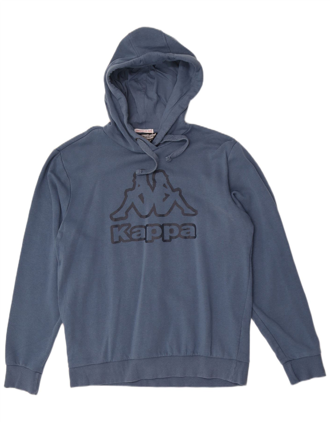 Felpa con cappuccio grafica da uomo Kappa grande blu navy