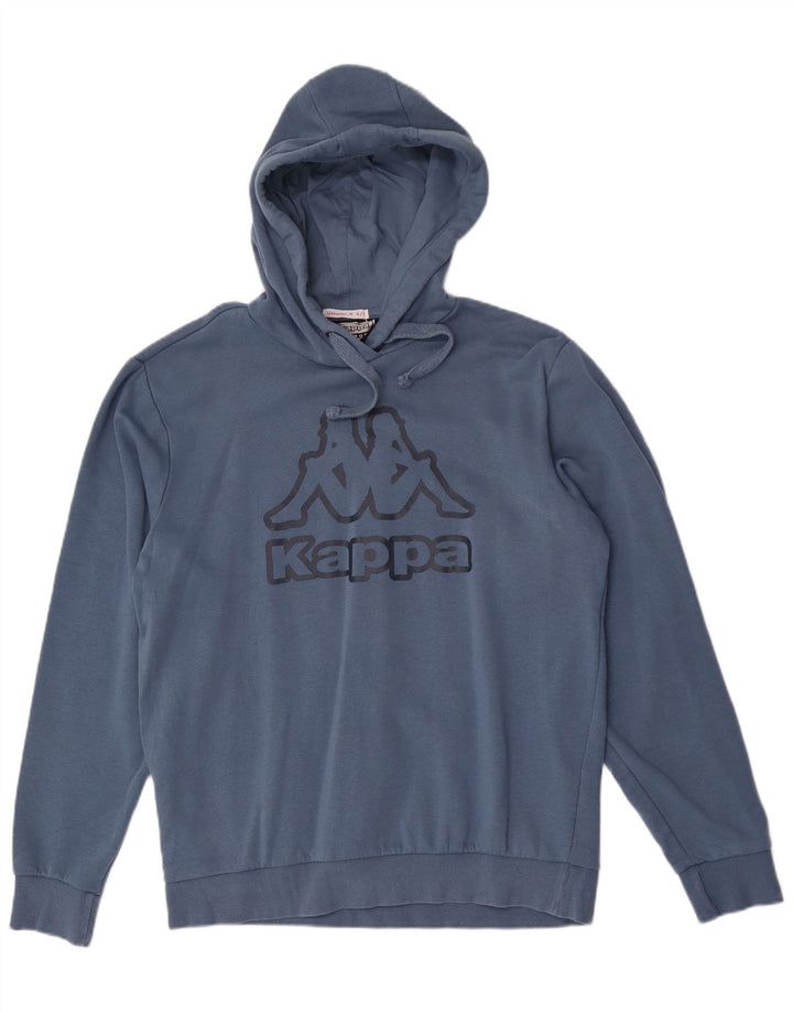 Felpa con cappuccio grafica da uomo Kappa grande blu navy