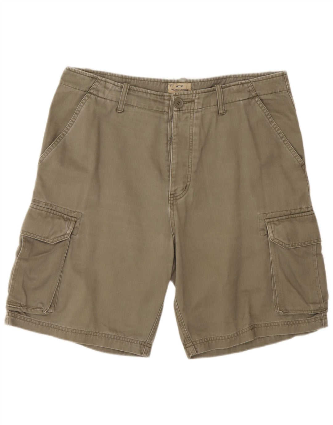 Pantaloncini cargo da uomo Jack & Jones grandi W34 cotone kaki