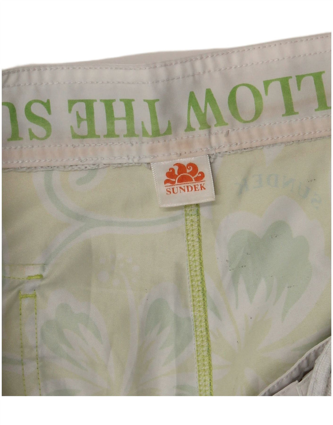 Pantaloncini da bagno da uomo SUNDEK grandi fiori verdi