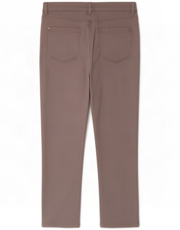 M&Co Jeans corti da donna UK 16 Large W34 L24 Grigio Cotone