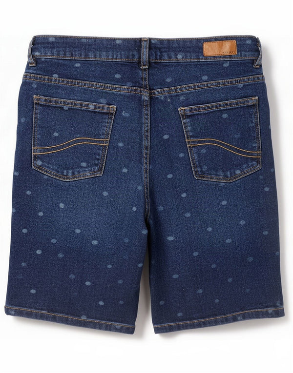 Fat Face Bermuda Bisley da donna UK 12 Medium W28 Blu navy maculato