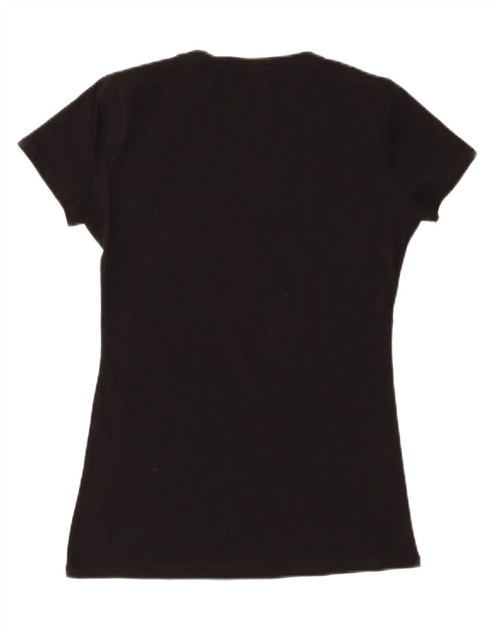 LIU JO Womens Graphic T-Shirt Top UK 12 Medium Black Vintage Liu Jo and Second-Hand Liu Jo from Messina Hembry 