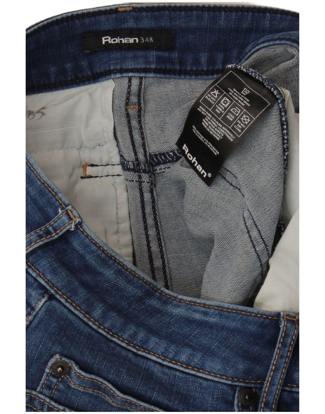 Jeans dritti da uomo Rohan W34 L30 cotone blu