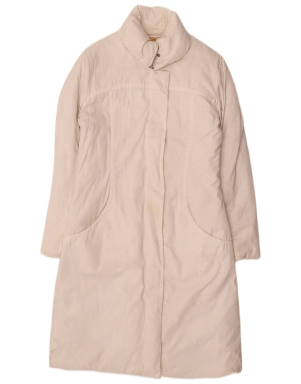 Piumino Donna Trussardi Jeans IT 44 Cotone Medio Bianco