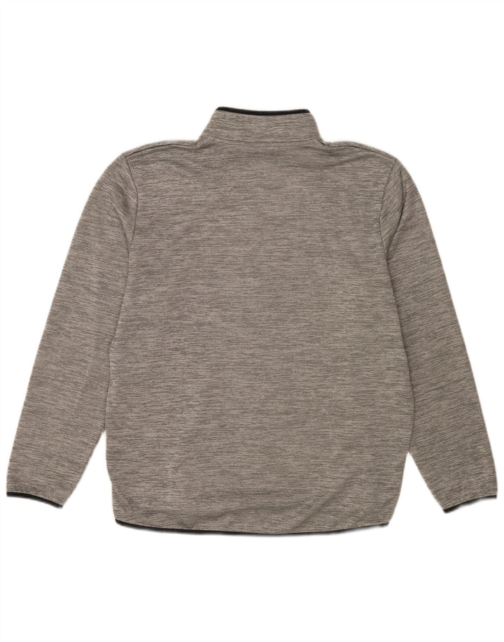 Felpa da uomo Under Armour con collo con zip, maglione grande, poliestere chiazzato grigio