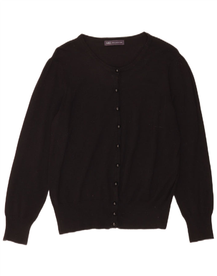 Maglione cardigan da donna Marks & Spencer UK 14 medio nero
