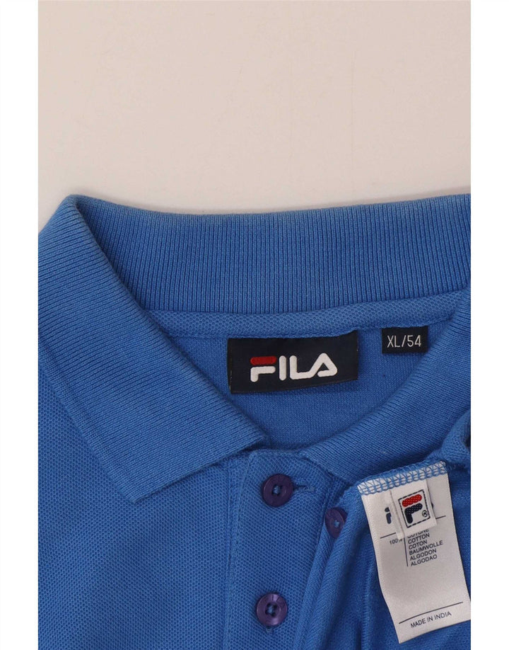 Polo da uomo Fila XL in cotone blu