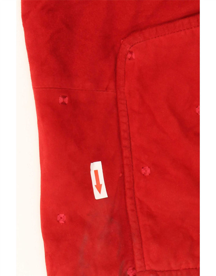Giacca in pelle scamosciata da donna NVSCO UK 18 XL in pelle rossa