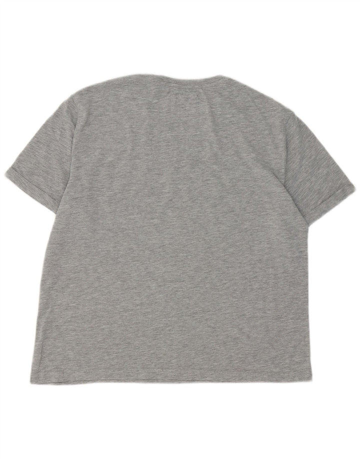 T-shirt grafica da donna Superdry Top UK 12 cotone grigio medio