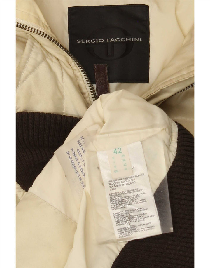 Giacca imbottita con cappuccio da donna Sergio Tacchini IT 42 Colorblock beige medio