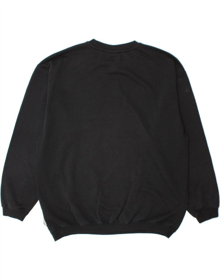 REEBOK Mens Oversized Sweatshirt Jumper Small Black Cotton Vintage Reebok and Second-Hand Reebok from Messina Hembry 