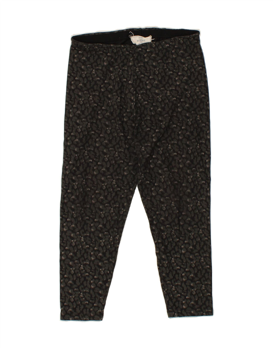 FAT FACE Womens Crop Leggings UK 12 Medium  Black Animal Print Vintage Fat Face and Second-Hand Fat Face from Messina Hembry 