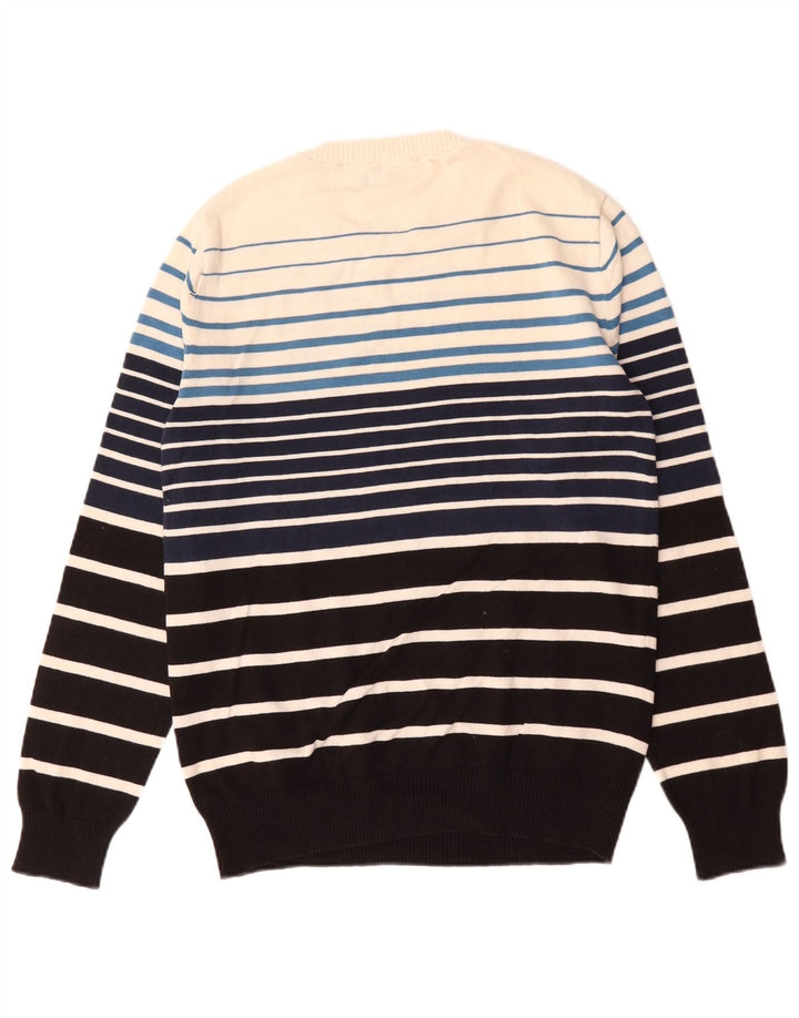 Jack & Jones Maglione girocollo da uomo in cotone color block medio nero