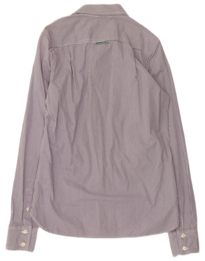 Camicia da uomo SUPERDRY in cotone gessato viola medio