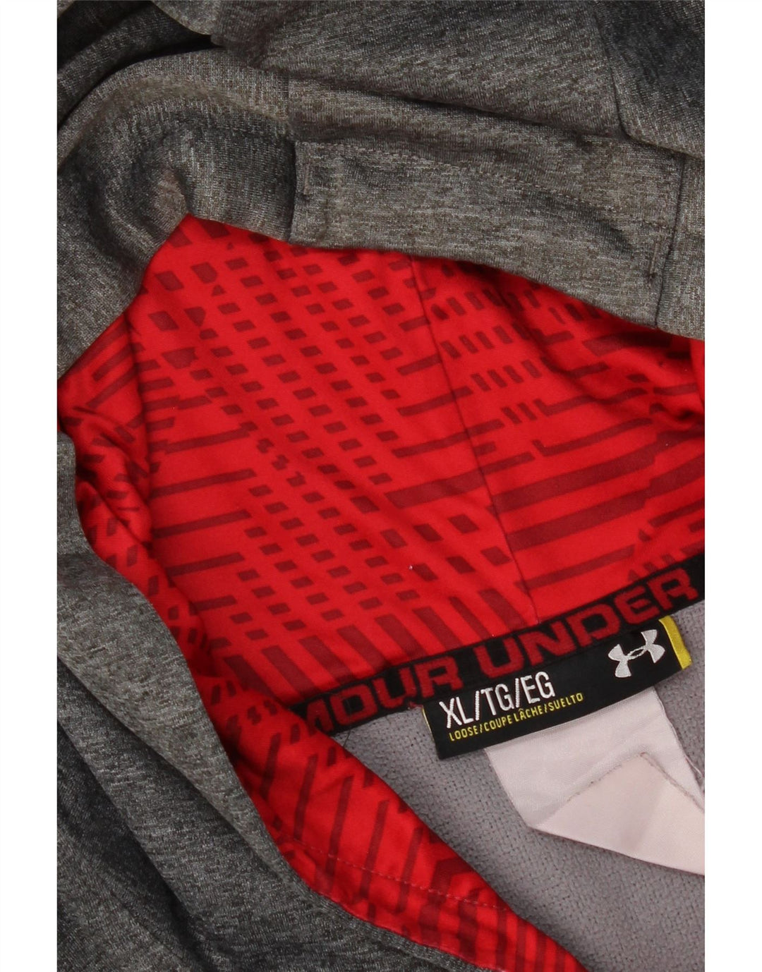 Felpa con cappuccio grafica da uomo Under Armour XL grigia